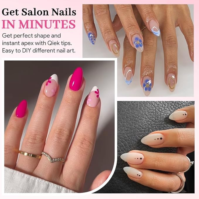 Short Water-drop Fake Nail Tips, 15 Sizes 240 PCS Clear Half Matte Press On False Nail Tips Soft Full Cover Gel Nail Tips Extensions Strong Thick Long Lasting for DIY Beginners & Salon Manicure