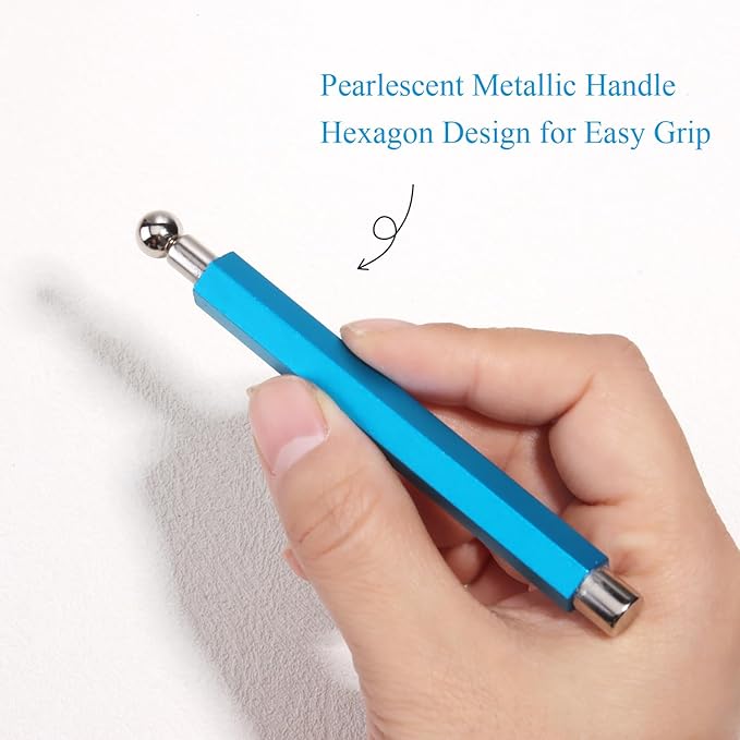 3-in-1 Cat Eye Nail Magnet Tool with Heart Magnet, Double-Ended Cylindrical & Ball Magnets for Cat Eye Gel Polish Glass Bead Nail Effects Manicure Supplies imanes para uñas (Blue)