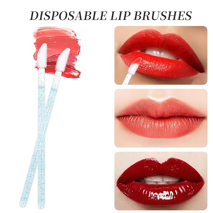300 PCS Eyelash Extension Supplies Kit Disposable Micro Swab Brush Eyebrow Spoolies Lip Stick Brush Mascara Wand Applicator Makeup Brush Tool(Blue Sets)