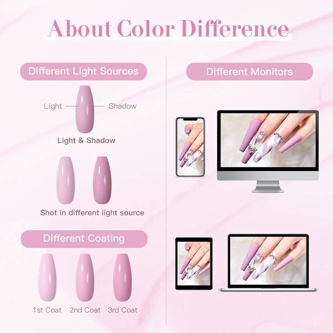 MTSSII Gel Nail Polish Set: 12 Pcs Hot Pink, Rose, Red Gel Polish Kit with Soft Pink Glitter - Valentines' Day Gifts for Women, Soak Off UV Nail Lamp Manicure Kit