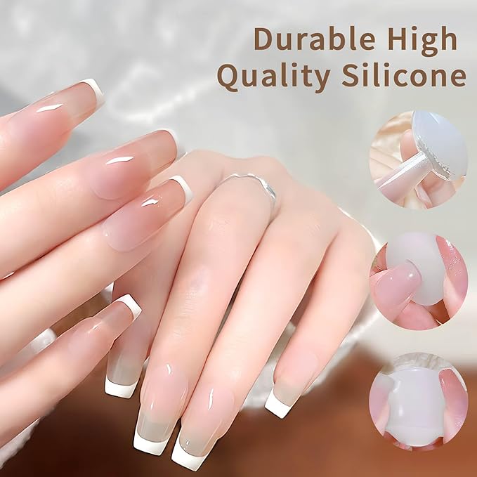 17 PCS French Tip Nail Stamp,French Tip Tool Kit With with Nail Art Brushes for Home Manicure Diy Nail Art Salon Gifts for Girls(Black)