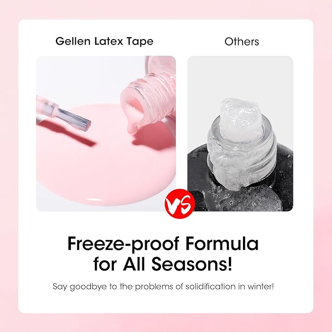 Gellen Liquid Latex for Nails, Peel Off Cuticle Guard for Nail Polish Skin Barrier Protector Nail Art Liquid Latex Tape for Manicure Home Salon 15ml Pink Cuticle Protectors Gifts for Women