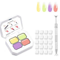 AIJIMEI Ombre Gel, Gradient Painting Gel, Ombre Gel Nail Polish, Including 100 Nail Sponges And Grabbing Pen Suitable For Salons And Family DIY (B7)