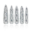 2025 New Queen of Haute Style Full Diamond Long Almond Press on Nails PMMA Acrylic Handmade Nails Full Deluxe 3D Crystal Fake Nails (High-end Almond Diamond, Medium)