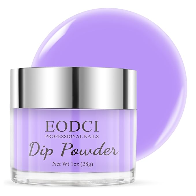 Purple Dip Powder, Dipping Powder French Nail Art Starter Manicure Salon DIY at Home, Odor-Free and Long-Lasting, No Need Nail Lamp Curing, 1 Oz / 28g