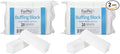 ForPro Super White Buffing Block, 120 Grit, Four-Sided Manicure and Pedicure Nail Buffer, 3.75” L x 1” W x 1” H, 20-Count (Pack of 2)