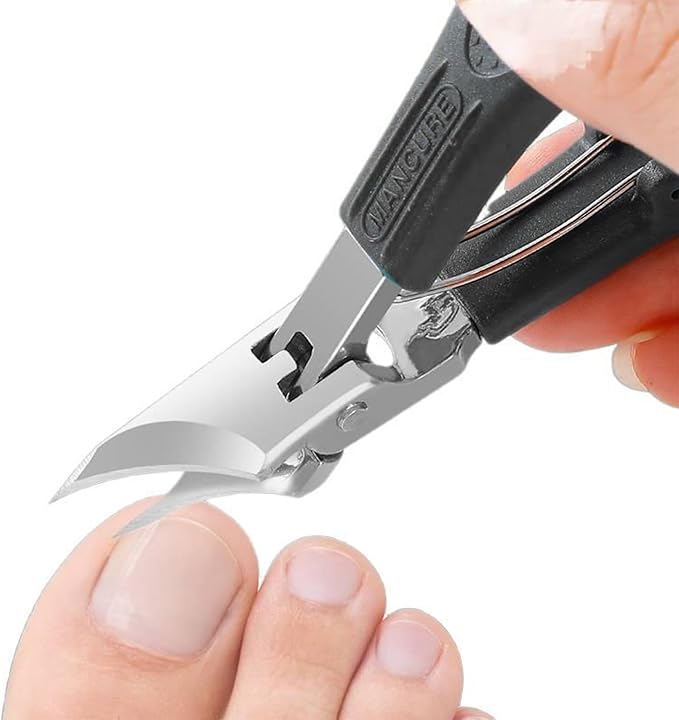 Toenail Clippers for Thick Toenails for Seniors, Angled Head Large Toe Nail Clippers Set for Men, Heavy Duty Ingrown Toenail Clippers Long Handled, Ultra SharpSlanted Nail Cutter