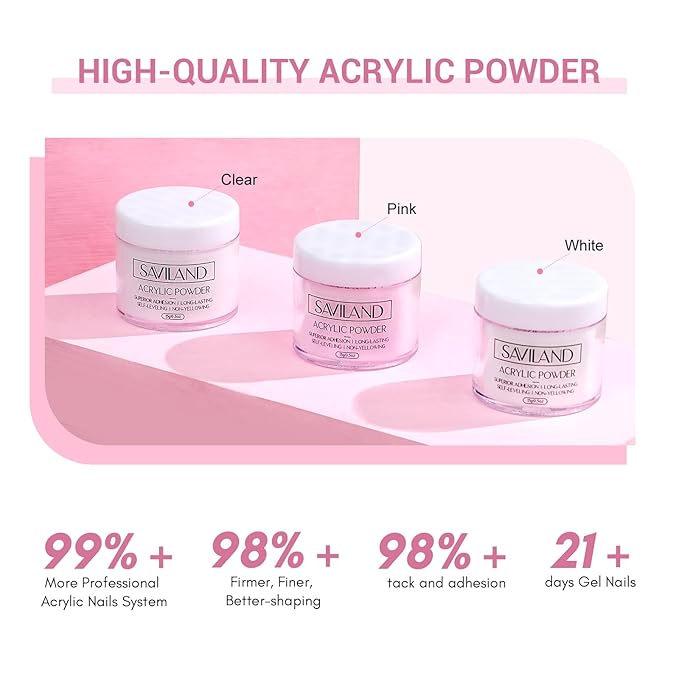 SAVILAND Acrylic Nail Kit with Nail Forms