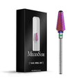 MelodySusie Professional Tornado Nail Drill Bits, 3/32'' Carbide Tungsten Multi-function Bits, Suitable for Manicure Pedicure Cuticle Gel Polishing, Salon Bits, Purple, Series Bit-X, Coarse