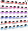 24 Inches Acrylic Nail Polish Rack for Wall, Clear Nail Polish Organizer Wall Mounted for 150 Bottles, 6 Pack