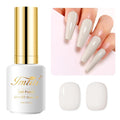 Imtiti Nude Gel Nail Polish, 0.5 Fl Oz Soy Milky White Gel Polish Soak Off LED UV Spring Summer DIY Nail Art Starter Manicure Salon