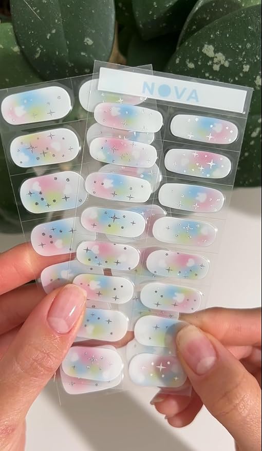 Semi Cured Gel Nail Strips (Cosmic Confetti)