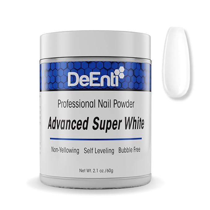 Acrylic Nail Powder - 2oz Super White | Professional Grade, Bubble-Free Acrylic Powder for Nails | Long-Lasting, Chip-Resistant Nail Acrylic Powder for Carving, Extensions & Fake Nails