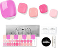 Semi Cured Gel Nail Strips – 32 Pcs Gel Pedicure Stickers - UV Nail Wraps for Toenails, Easy Application, Long Lasting, Salon Quality & UV Light Required - Veri Peri P