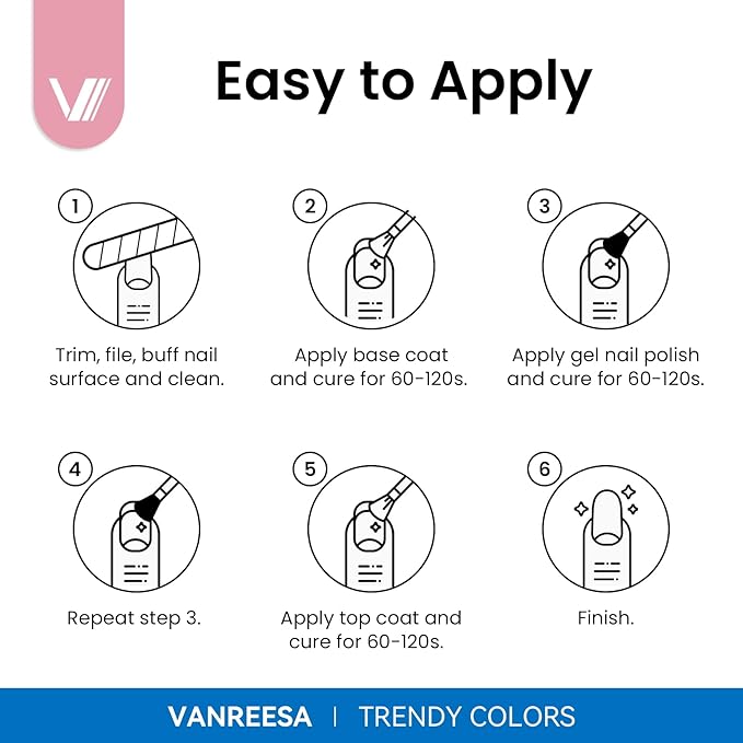 VANREESA 24 Pcs Gel Nail Polish Set, 21 Colors Gel Polish with Base Coat Glossy & Matte Top Coat Nude Pink Red Orange Green Blue Purple Gel Polish Kit Nail Kit Gifts for Women