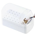 Nail Bit Holder & Nail Drill Bit Cleaner 2 in 1, 30 Holes Nail Drill Holder Organizer Nail Bit Brush Cleaner Drill Bit Holder for Nails Dustproof Stand Displayer Storage Box Tools-White