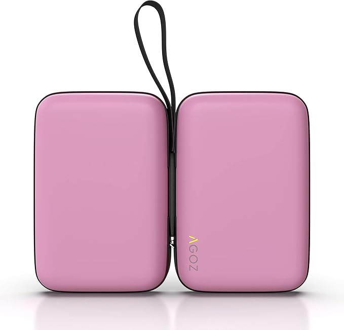 AGOZ 4.25" x 2.75" x 1.5" Mini Case for Manicure, Small Hard Travel Pouch with Wrist Strap for Nail Care Tools, Water Resistant and Anti-shock Unisex Case for Manicure Pedicure Kit (Purple)