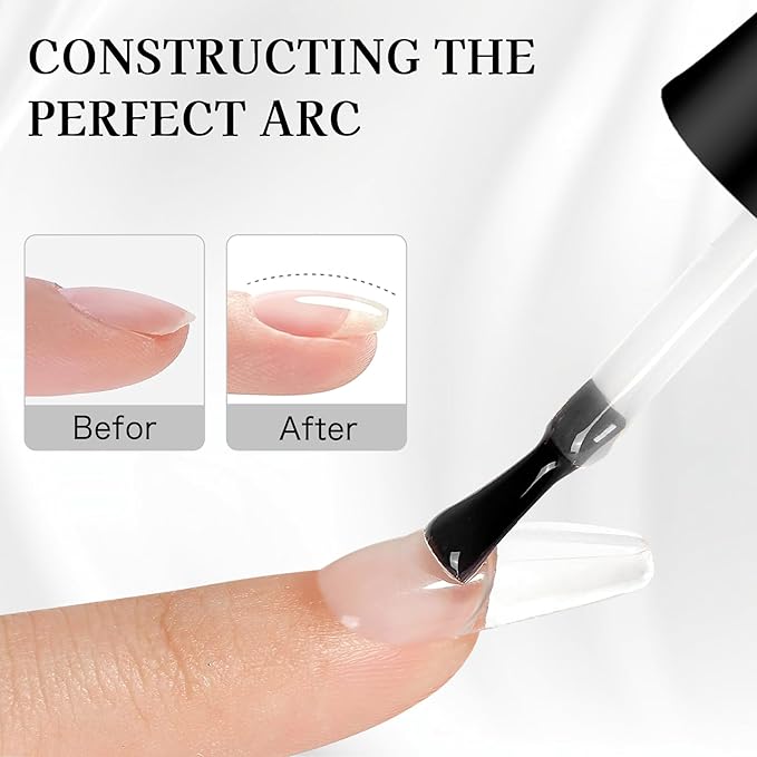 Women Builder Gel for Nails: 2Pcs 7 in 1 Clear Builder Nail Gel Set for Fast Nail Art Set DIY Home Manicure - 15ml Extension Strengthener for Nails Art Design