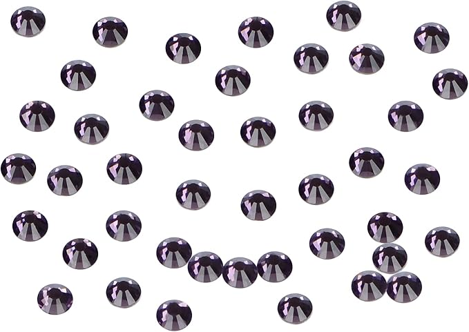 2880PCS Art Nail Rhinestones Non Hotfix Glue Fix Round Crystals Glass Flatback for DIY Jewelry Making with one Picking Pen (ss8 2880pcs, Tazanite)