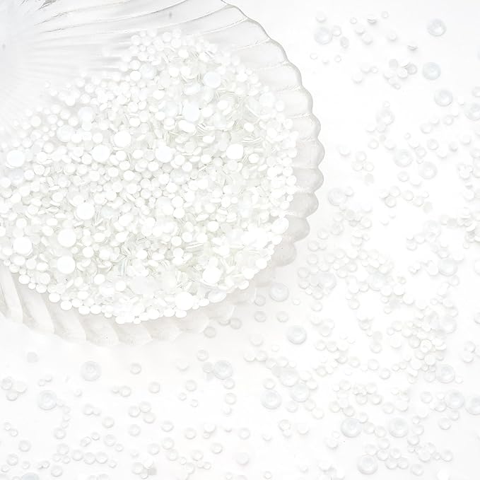 Neon White Flatback Rhinestones, Glass Rhinestones for Nail Art and Craft, Glue Fix, Loose Crystal Gemstones(Neon White, SS16, 1440pcs, 3.8-4.0mm)