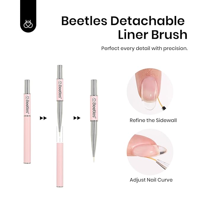 Beetles 2Pcs 15ml HEMA-Free Nail Glue Builder Nail Gel Set, Clear Builder for Nail Strengthener Thickening Building Apex Extension for Beginners & DIY Salon Manicure Gift for Women, U V Light Required