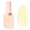 Hema Free Rubber Builder Base Gel Polishes, Soak Off LED UV Need Strengthener for Thin Flimsy Nail, Streak Free Thickening & Repair, Cream Yellow