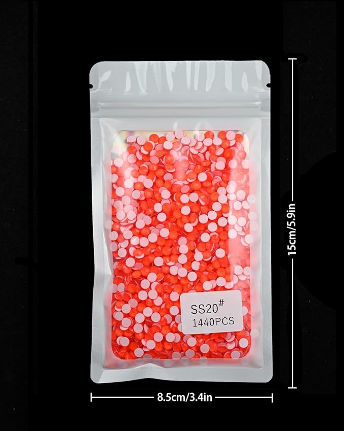 Flatback Glass Rhinestones,Bedazzler Gems 1440pcs Non Hotfix Crystal Rhinestones for Crafts Nail Charms Clothes Tumblers,Hycinth Neon,SS20