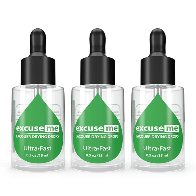 Karlash Excuse Me Nail Polish Ultra Fast Drying Drops 0.5 oz 15ml (Pack of 3)