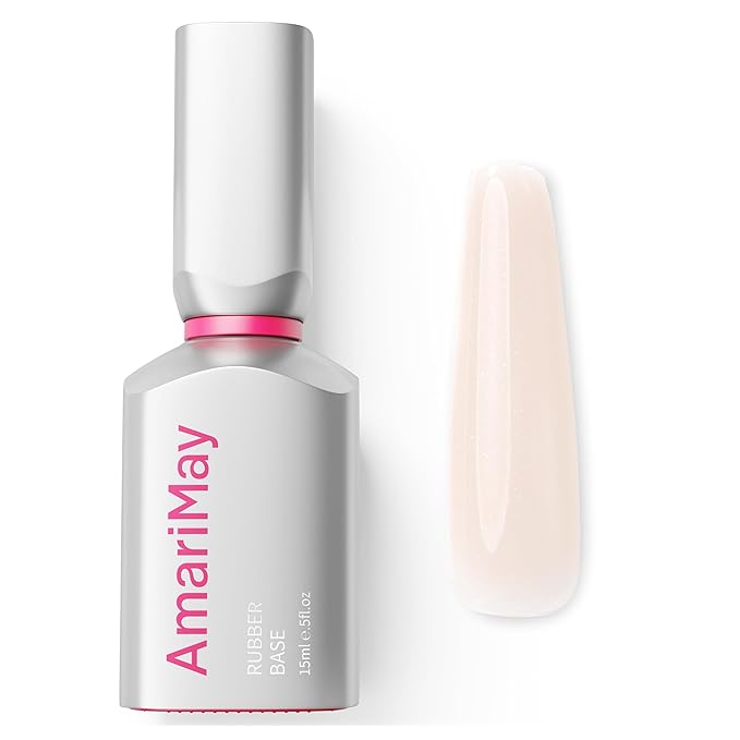 Color Rubber Base Builder Gel, 15ml, Champagne, Sheer Nail Gel, 3-in-1 Soak Off Nail Strengthener UV/LED needed B03.