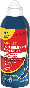 MagniLife Pain Relief Foot Spray, 3 oz, Pain Relief for Burning, Tingling or Sensitivity in Feet and Legs, No Alcohol Cooling Spray Moisturizes Dry, Cracked Heels