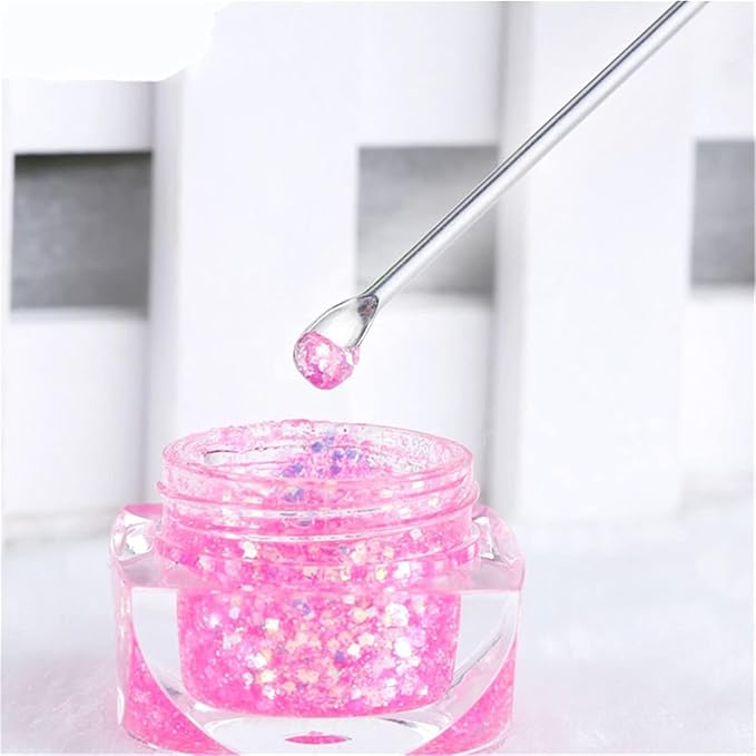 White Nail Art Stirring Rod DIY Tools Spoon Spatula Needle Stick for Powder Liquid Glue Rhinestone Acrylic UV Gel Mixing Manicure Accessories, Nail Art Brushes