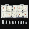 Acrylic Nail Tips Natural 500Pcs French Artificial False Tip for Manicure Nails Art Salons & Home DIY