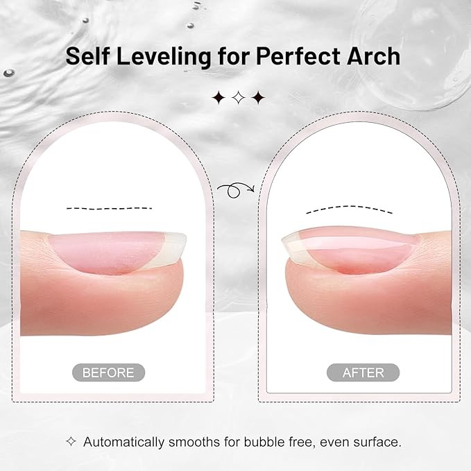 JODSONE 2Pcs 10ml Builder Gel for Nails, Clear Builder Gel for Nail Thickening Solution, Nail Extension, Apex Building,Long Lasting DIY Nail Art Gift for Women
