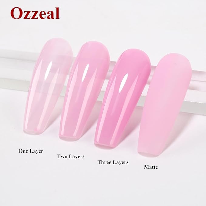 Jelly Gel Nail Polish, Light Pink Jelly Nail Polish Gel Translucent Spring Summer Sheer Nail Gel Polish Soak off UV LED for Nail Art DIY Manicure 0.5 Fl Oz