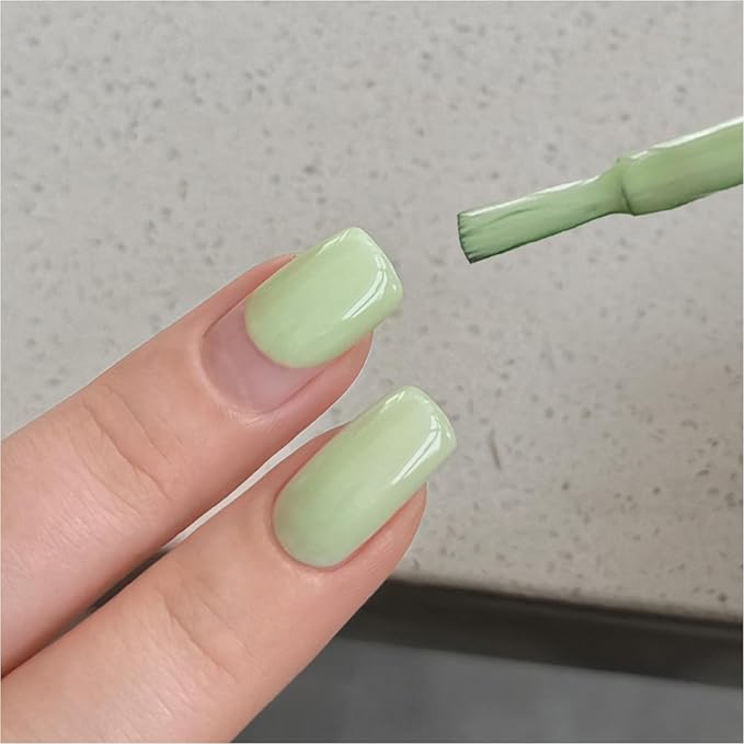 GAOY Pastel Green Gel Nail Polish, 16ml Soak Off Gel Polish, UV Light Cure for Nail Art DIY Manicure at Home, 3148 Wasabi Cream