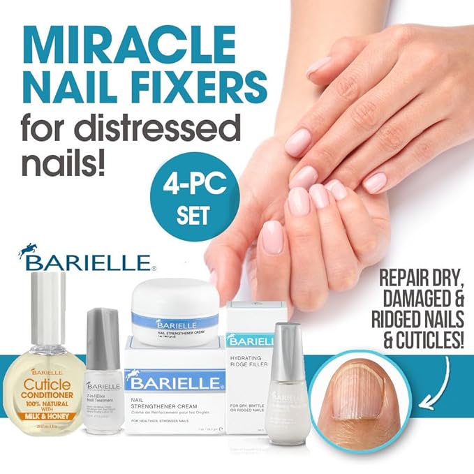 Barielle Miracle Nail Fixers Collection: 4-PC Nail Strengthening, Cuticle Care & Nail Treatment Collection