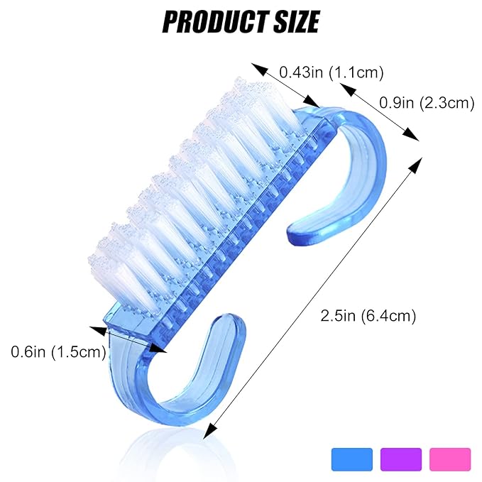 RETON 24 Pcs Handle Grip Nail Brush, Nail Brushes Fingernail Scrub Cleaning Brushes for Toes and Nails Cleaner, Pedicure Manicure Brush for Women Men Girls (Multicolor)