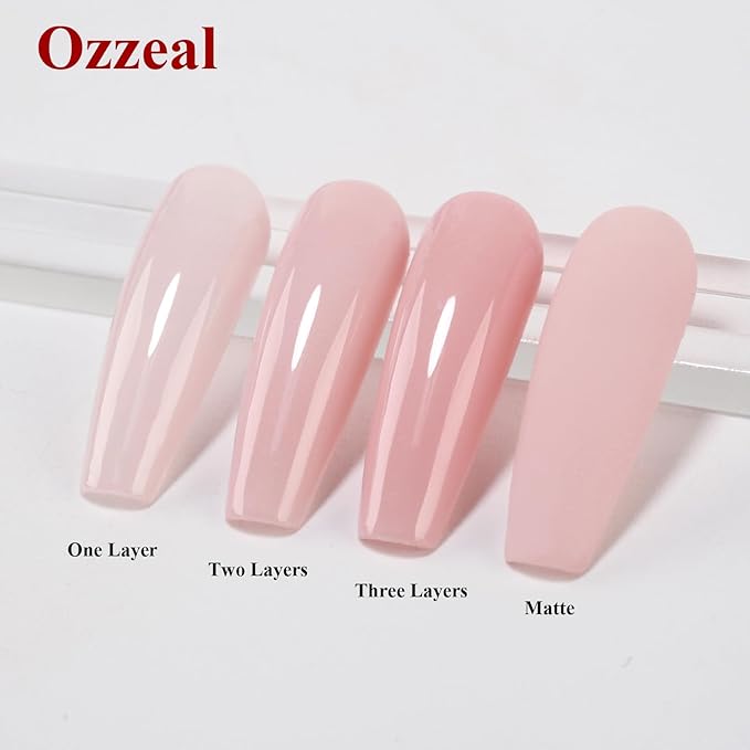 Jelly Gel Nail Polish, Nude Jelly Nail Polish Gel Translucent Spring Summer Sheer Nail Gel Polish Soak off UV LED for Nail Art DIY Manicure 0.5 Fl Oz