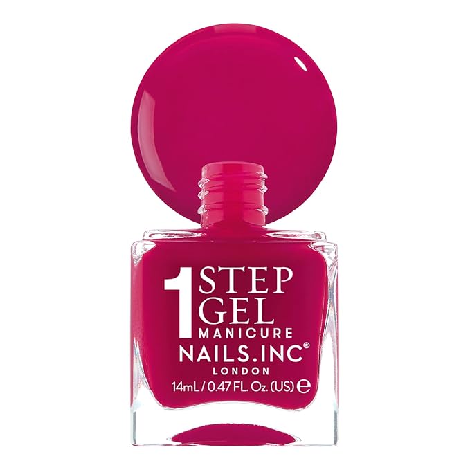 Nails Inc It's Topless Gel-Like Nail Polish, 4-in-1 Base Coat, Treatment, Color & Top Coat, Long Lasting, Strong, Chip Free Nails, Glossy Salon Quality Manicure, Air Dry Nail Polish, Kylie, 0.47 Fl Oz