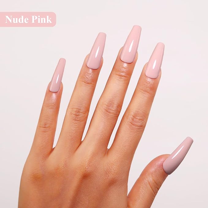 Imtiti Nude Pink Gel Polish - 0.5 Fl Oz Soak Off LED UV Nail Gel Polish for Spring/Summer DIY Nail Art & Salon Manicure Kit