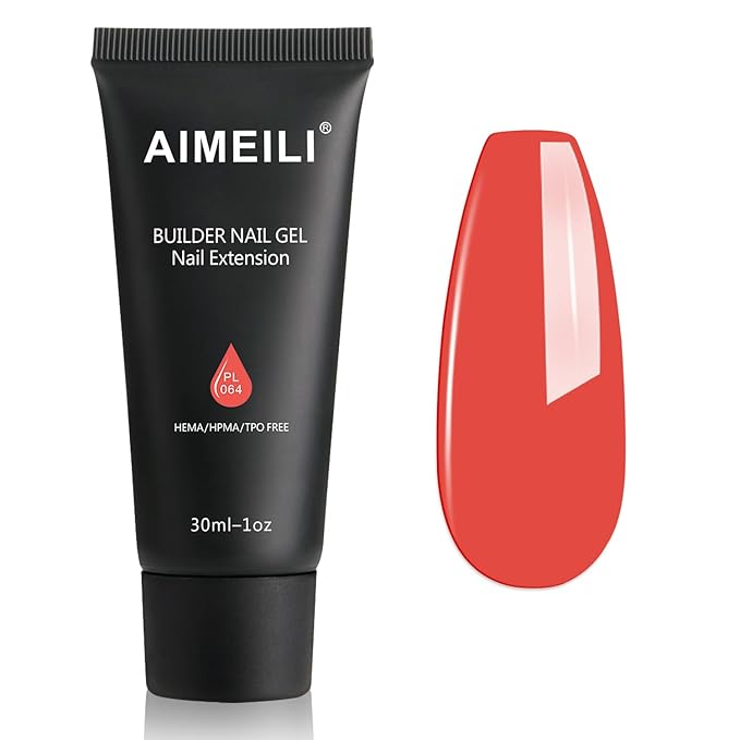 AIMEILI Poly Nail Enhancement Gel Builder - DIY Salon Nail Art at Home - Hema Free - 064
