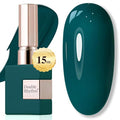 Double Rhythm 15ML Gel Polish Pure Sheer Same Color Same Bottle Soak Off Gel Polish Art Manicure Salon DIY at Home for Women (Green-A1459)