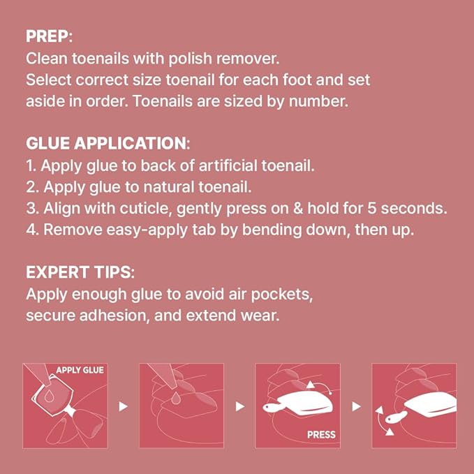 Goldfinger Press on Toenails Kit Wider Fit, Bold Glossy Black Color Toenail, Ready to Wear Gel & Manicure Stick, 2g Glue Included, Long-Lasting Convenient & Easy to Apply