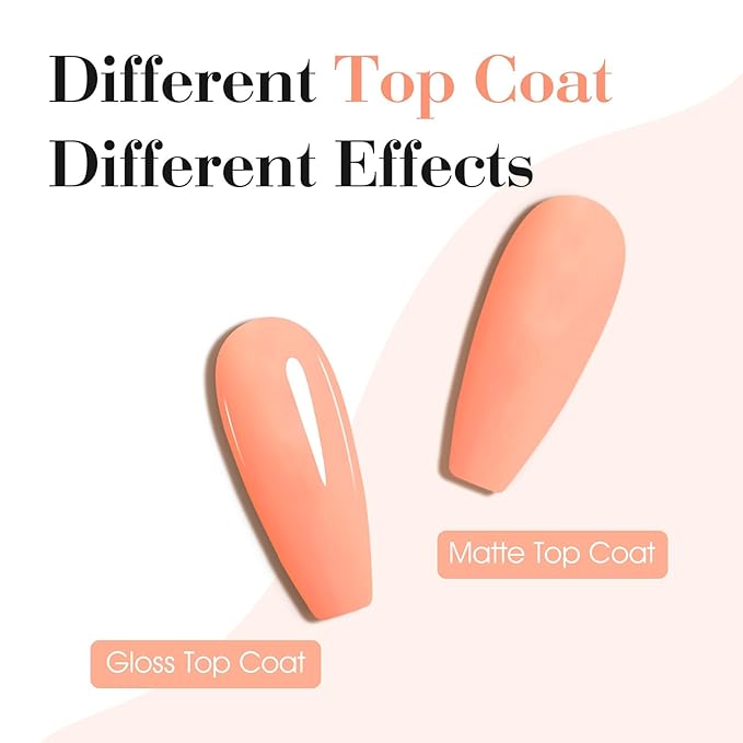 CANNI Pastel Pink Gel Nail Polish, 1 Pcs Peach Pink Gel Polish Color Soak Off U V Nail Manicure Salon DIY at Home