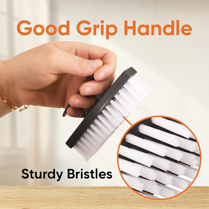 Superio Nail Brush for Cleaning Fingernails, Toe & Foot - All-Purpose Stiff Cleaning Brush for Home, Kitchen, Work - Black