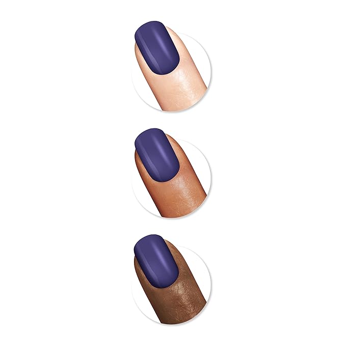 Sally Hansen Miracle Gel Salon Quality Nail Polish | Gel-Like Formula, Two-Step System, No UV Light Needed, Long Lasting | Opaque, Glossy | 605 Desert Reign | Dark Purple Nail Color