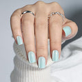 Press On Nails, Short Square Green Glazed Press on Nails Frosted Mint Nails Press Ons for Women DIY Fake Nails Kit with Glue, Reusable Glue on Nails Short in 15 Sizes - 30pcs, Frosted Mint
