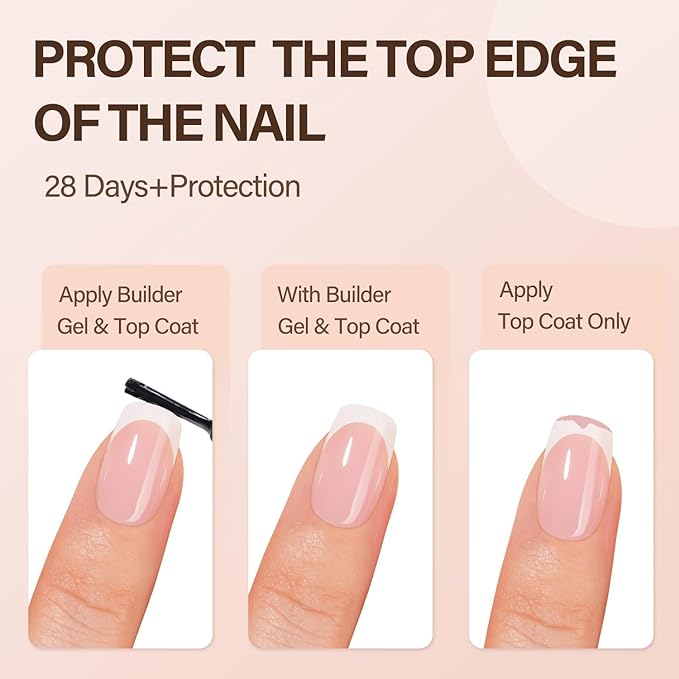 150Pcs French Gel Nails, Vansiho French Tip Press on Nails, Short Square Nail Tips Pink, Soft Gel Nails False Nail, Acrylic Fake Nails for Nail Art DIY 15 Sizes