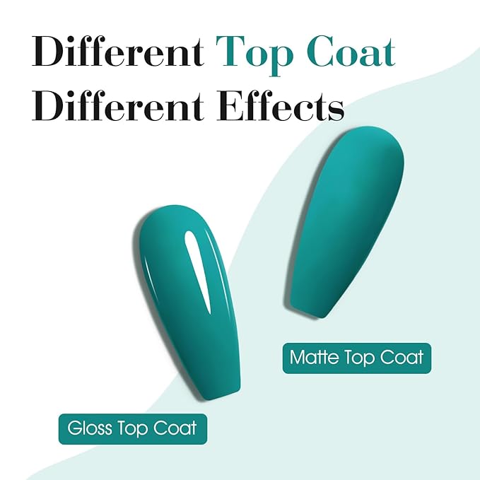 CANNI Teal Green Gel Nail Polish, 1Pcs Emerald Green Gel Polish Dark Color Soak Off U V Nail Manicure Salon DIY at Home