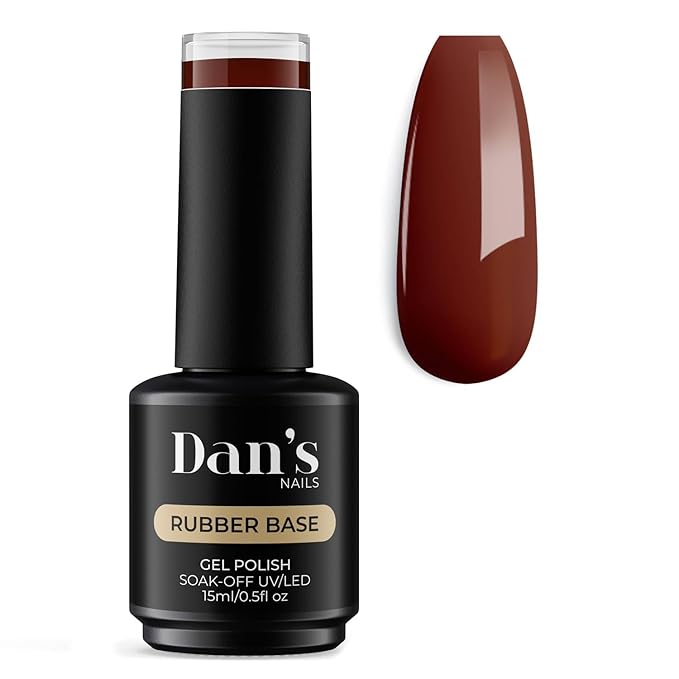 Dan's Nails – Cocoa Bean Rubber Base Gel Polish | Dark Red Burgundy Soak off UV/LED